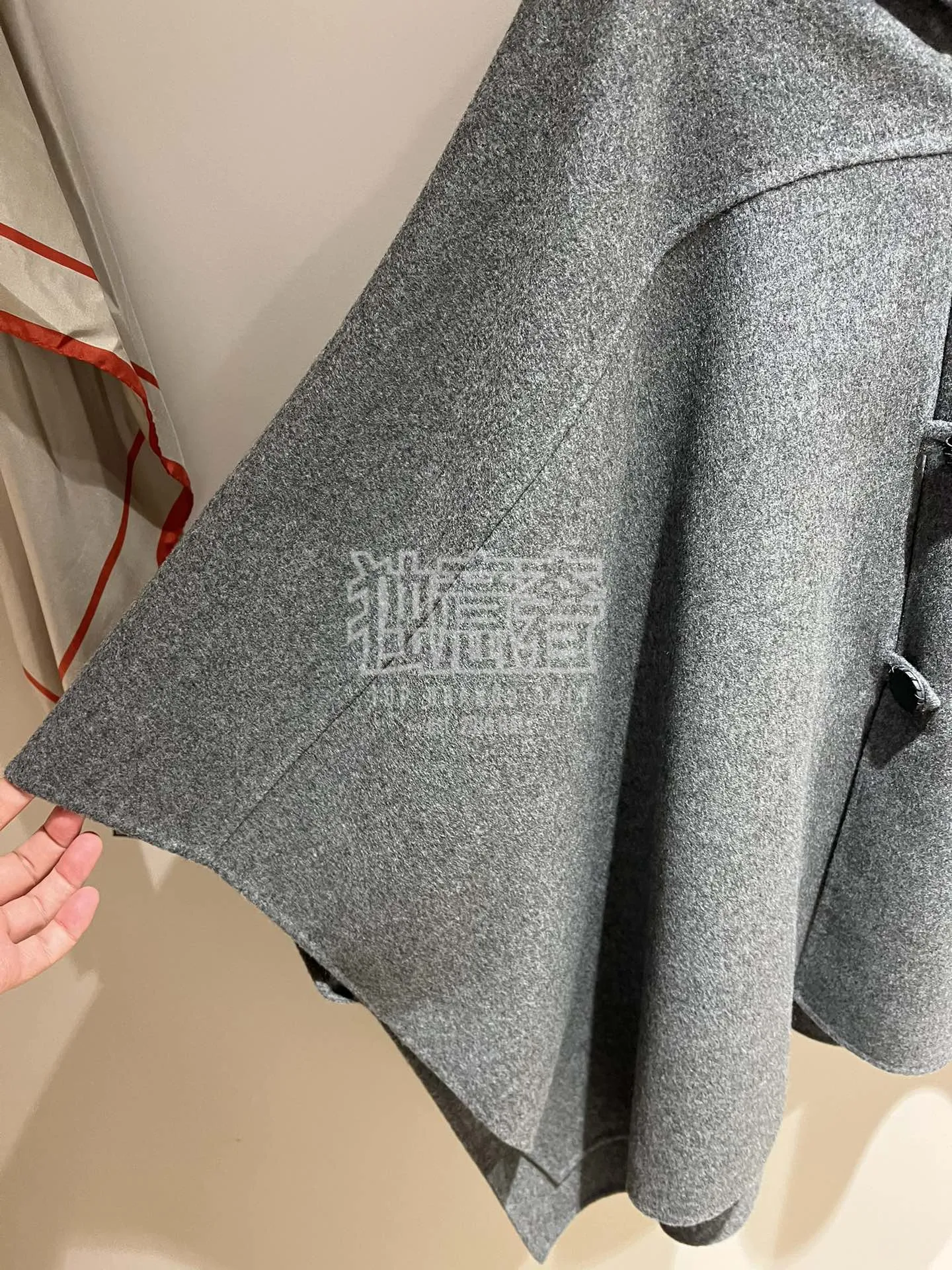 Mantelli da donna Autunno e Inverno loro Mantello in cashmere grigio Scialli piana