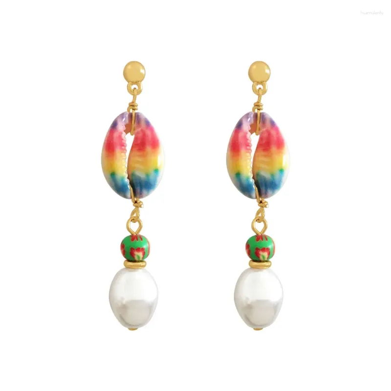 Kolczyki Dangle Boho Cowrie Shell for Women K inkurację wiszą