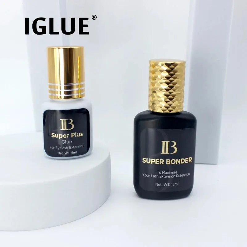 Fırçalar 2 Şişeler Iglue Ibeauty Süper Plus Kirpik için Yapıştırıcı Yapıştırıcı Geniş Süper Bonder Lash Kore Sıvı Sıvı Temiz Sağlık Makyajı