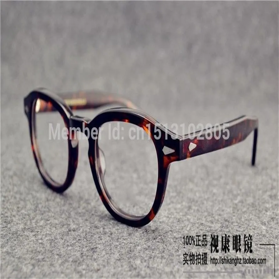 2016 lunettes johnny depp monture de lunettes ronde de marque de qualité supérieure 3189