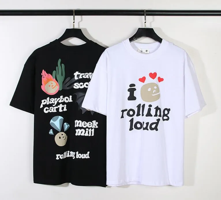 Designer-T-Shirt Sommer Kurzarm I LOVE ROLLING LOUD T-Shirt vier Kaktus Männer T-Shirt Frauen T-Shirt Herrenkleidung