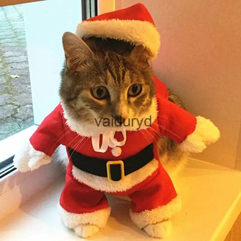 Hundkläder jul katt kostymer roliga jultomtenkläder för små katter hundar xmas nyår husdjurskläder vinter kattunge kattunge outfitvaiduryd