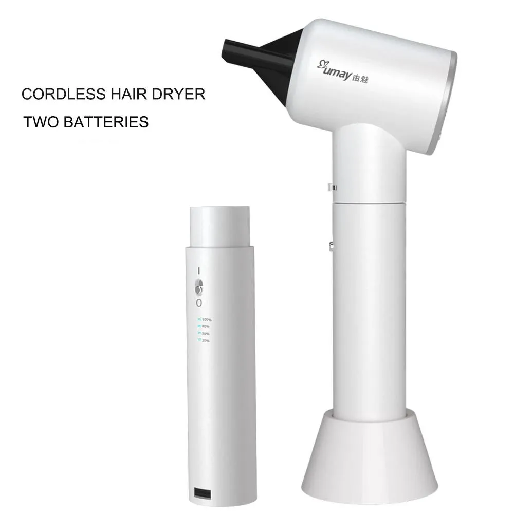 Secadores Secador De Pelo Inalámbrico Con 2 Baterías Soplador