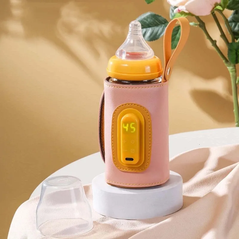 USB Feeding Bottle Warmer Baby Bottle Cover Travel Heat Keeper with Adjustable Constant Temperature Portable Milk Heater 240111