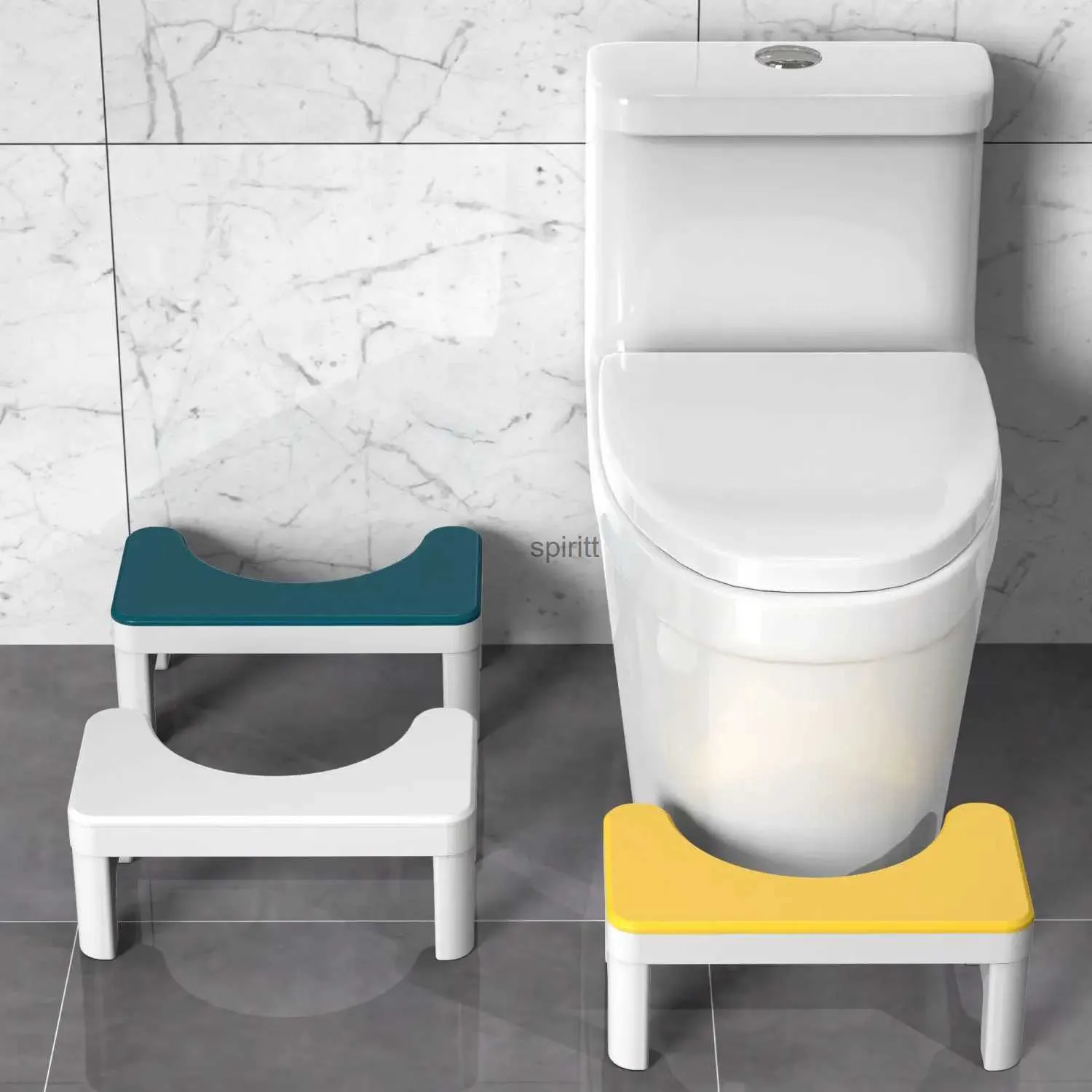 Other Bath Toilet Supplies Collapsible Toilet Seat Stool Portable Thicken Non-slip FootStool Adult Constipation Poop Step Stool Bathroom Closestool Seat YQ240111