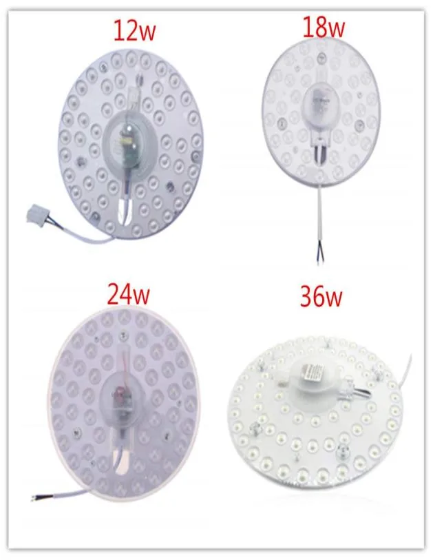 Downlights 12W 18W 24W 36W SMD 2835 LED -modul Takljus Cirkulär magnetisk lampa AC85265V Rund ringpanelskiva med magnet9961660