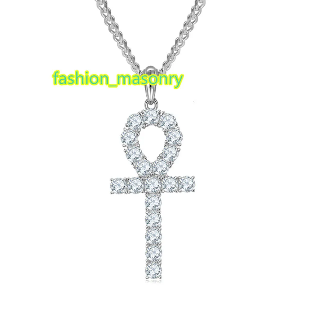 4mm Cross Necklace Pendant Necklace Hiphop for Women Jewelry Moissanite S925 Silver Men Star Gift 925 Sterling Silver Link Chain Chain Chain