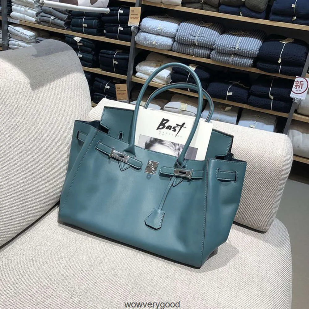 Borse firmate Borse moda di lusso Nuova borsa in vera pelle 35 Borsa tote in pelle di vacchetta liscia Borsa sottobraccio di grande capacità Borsa da donna in morbida pelle Borsa a tracolla casual