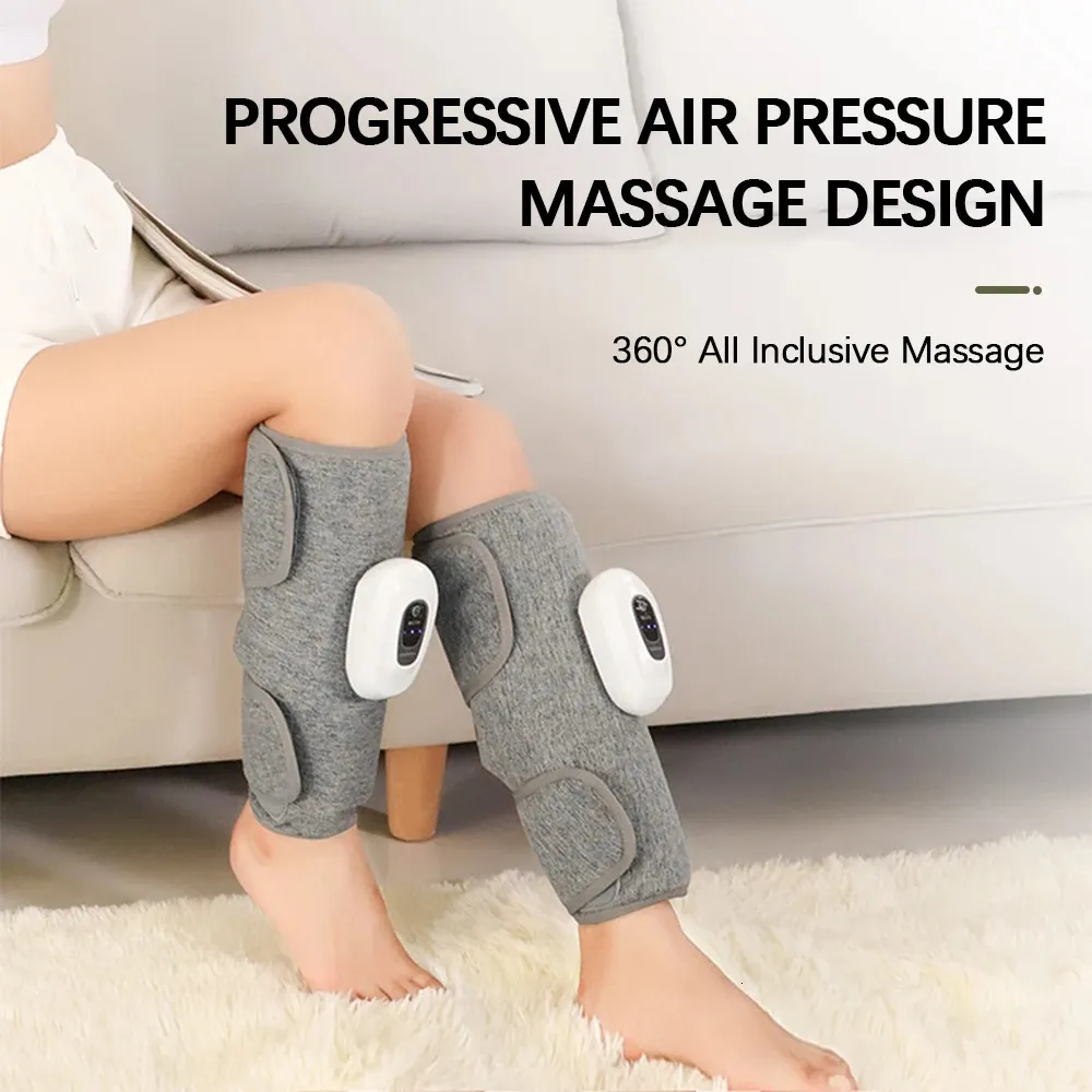 Massage intelligent des jambes 3 modes Vibration Jambe Masseur de compression d'air Sans fil Électrique Compresseur d'air Massage de pression d'air des pieds 240111