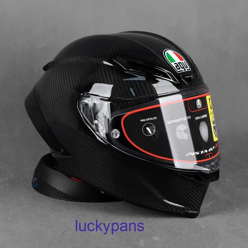 Black AGV Pista Chameleon GP RR Ice Blue Red Trail Bright Matte Carbon Fiber Motorcykelhjälm Full 3SU8