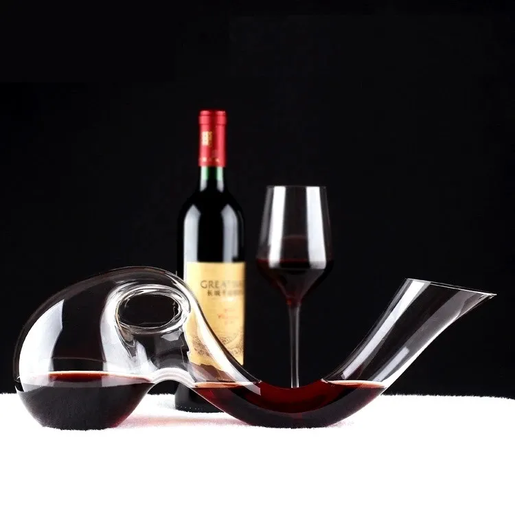 1200ML Escargot Shape Red Wine Decanter Decorative Crystal Glass Champagne Aerator Flask Serving Flagon Barware Glassware 240111