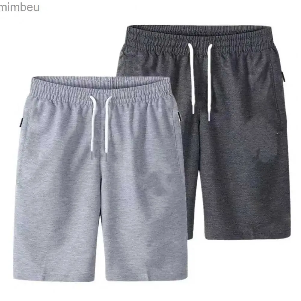 Calções masculinos carga shorts cintura elástica todos os jogos finos bolsos soltos outwear poliéster cor sólida verão fitness praia sweatpantl240111