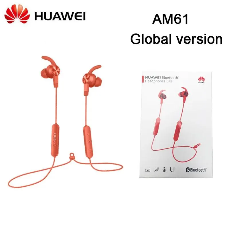 Hörlurar Original Huawei AM61 Lite Headset med IP5 -nivå Skydd Magnetisk design Trådlös Bluetooth -hörlur för Xiaomi Samsung