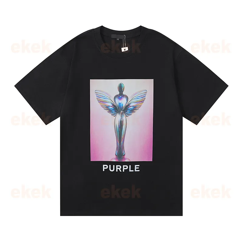 Purple Brand Summer Mens T Shirt Designer Mönster Letter Tryckt T-shirt Fashion Brand Womens Loose T-Shirt Luxury Par Street Hip Hop Kort ärm T-shirt 1655