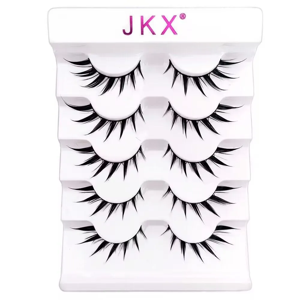 False Eyelashes Japanese Style Makeup Thick Eyelash Extension Cosplay Makeup Lashes Manga Fake Eye Lashes