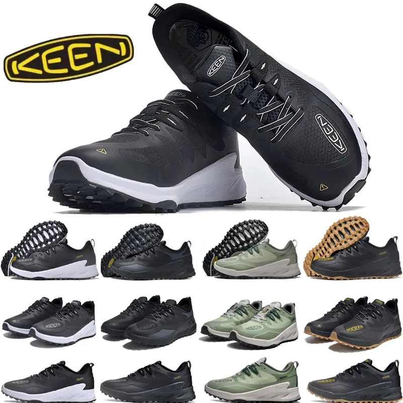 Outdoor running shoes Keen ZIONIC WP For Men Women Sports Trainers Personality Triple Black White Gold Green size 36-45