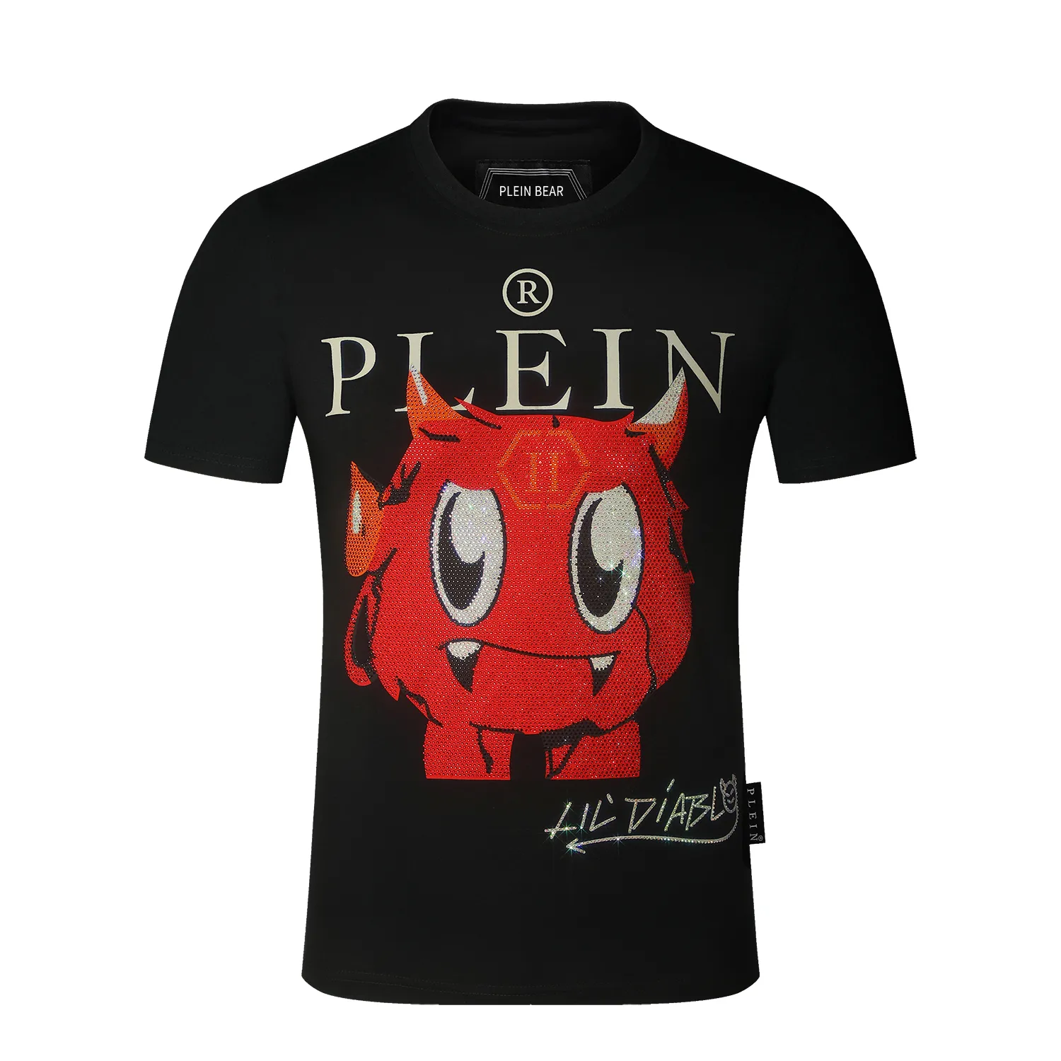 PLEIN BEAR T SHIRT Mens Designer Tshirts Brand Clothing Rhinestone PP Skulls Men T-SHIRT ROUND NECK SS SKULL Hip Hop Tshirt Top Tees 16831