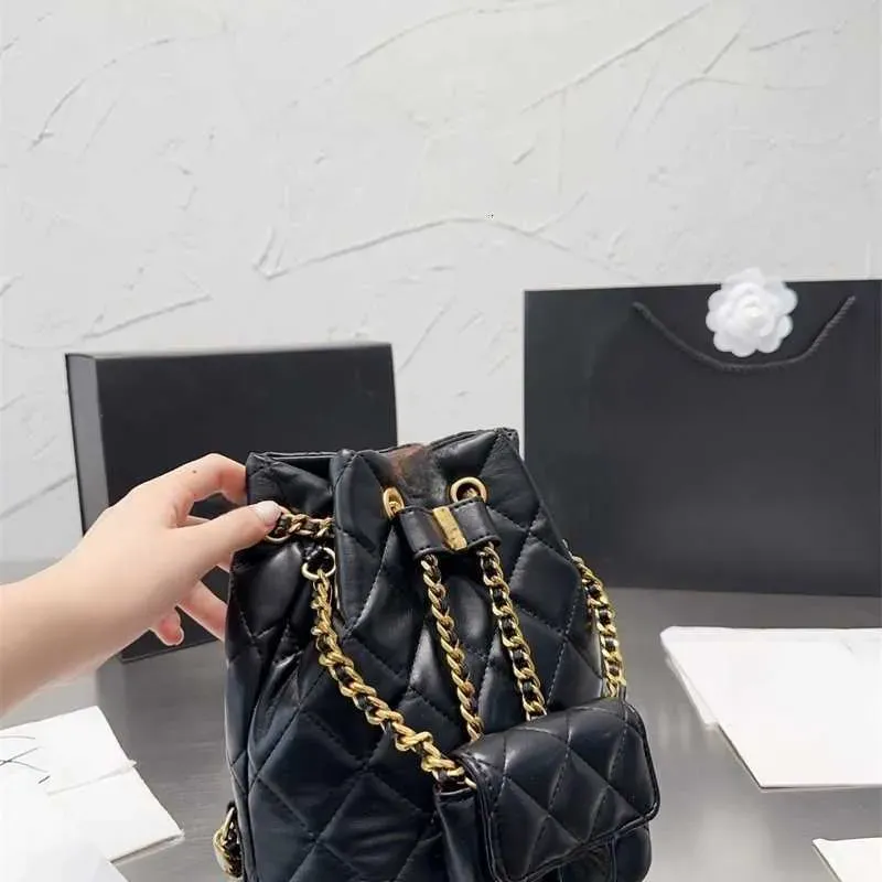 Luxury Evening Shoulder Bags Designer Backpack Women's Backpacks 2pcs Set Cross Body Purses Card Holder Quilted Genuine Leather Mini Handbags Chain Bag