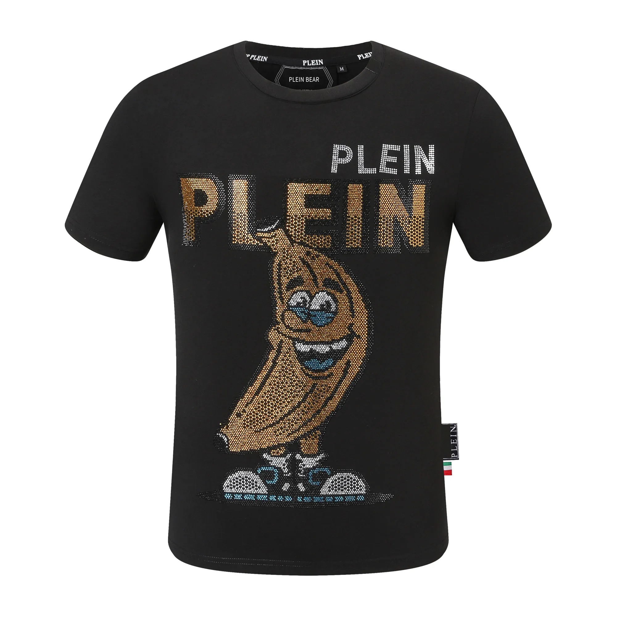 PLEIN BEAR T SHIRT Мужские дизайнерские футболки Брендовая одежда Rhinestone PP Skulls Мужская футболка с круглым вырезом SS SKULL Футболка в стиле хип-хоп Футболки 16785