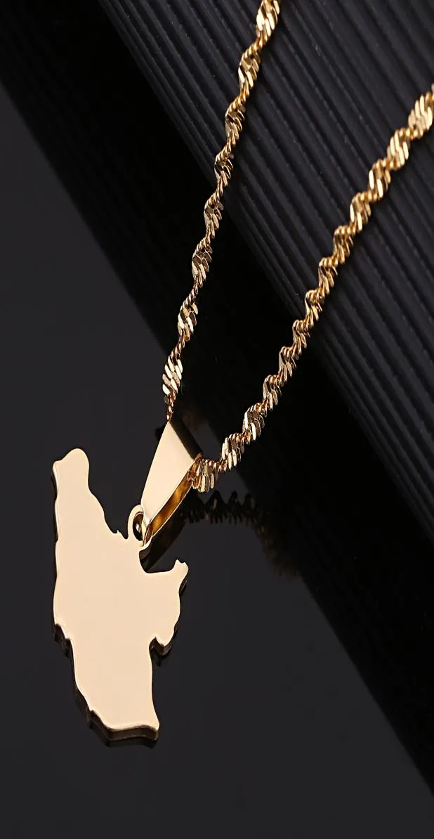 South Sudan Map Necklace Gold Color Jewelry Map of South Sudan Pendant Jewellery Country Maps8952765