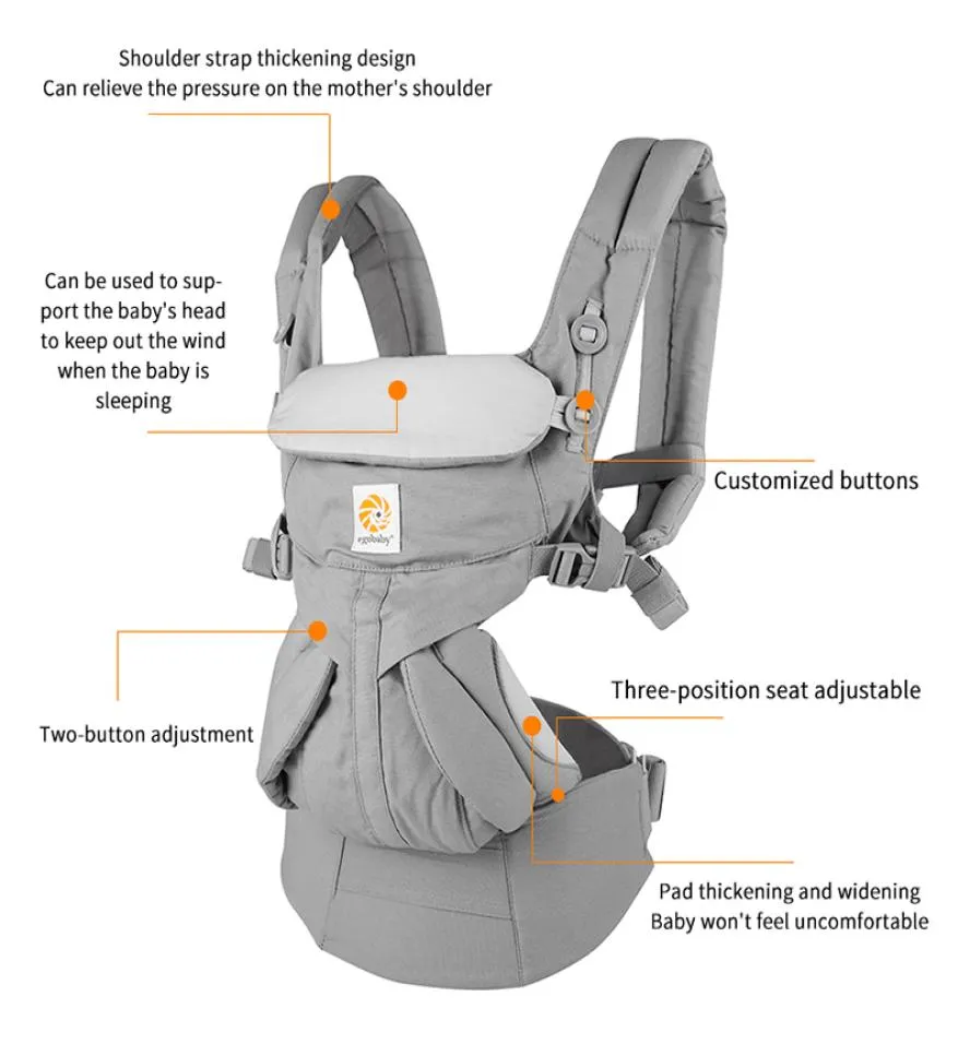 Egobaby omni 360 Детские слинги Многофункциональный дышащий рюкзак-кенгуру для новорожденных Удобный рюкзак-переноска для новорожденных Детская коляска Y2242111