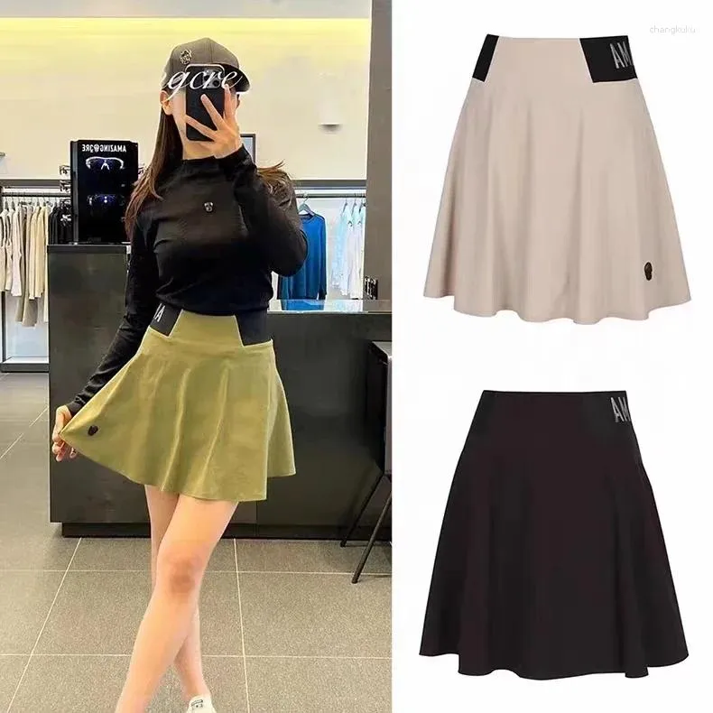 Skirts Autumn Korean Golf Apparel Women's Fashion Casual Sports Anti Glare Umbrella Skirt Slim