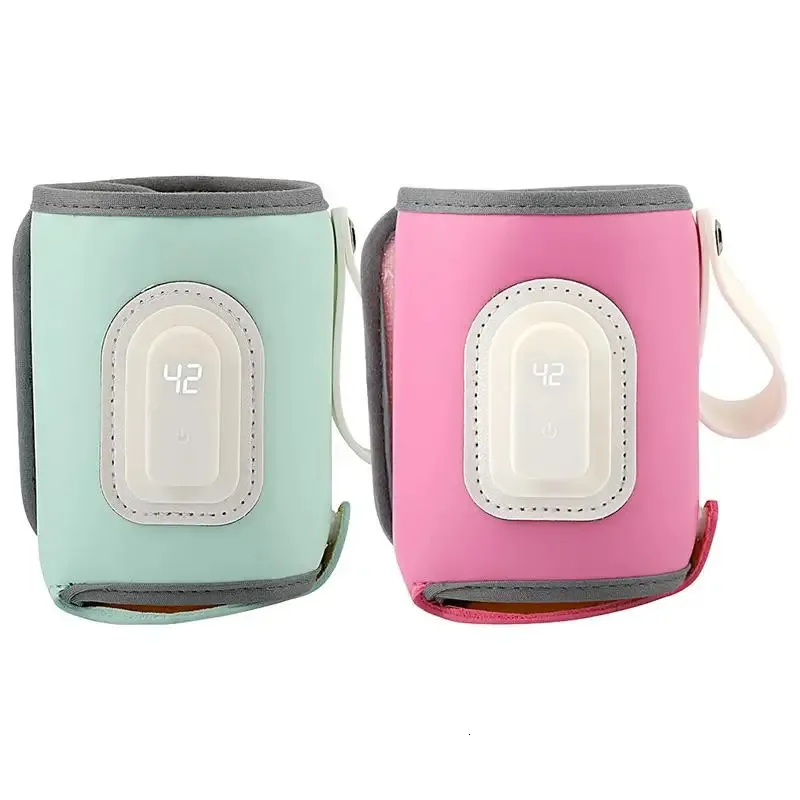 USB Melk Water Warmer Wandelwagen Flessenwarmer Babyvoeding Aluminium Mold Isolatie Uitje Pouch Baby Reizen Accessoires 240111