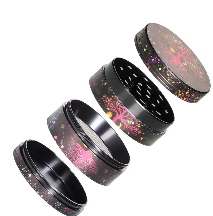 Cross-border new 50MM four-layer smoke grinder zinc alloy Amazon hot sale Herb grinder