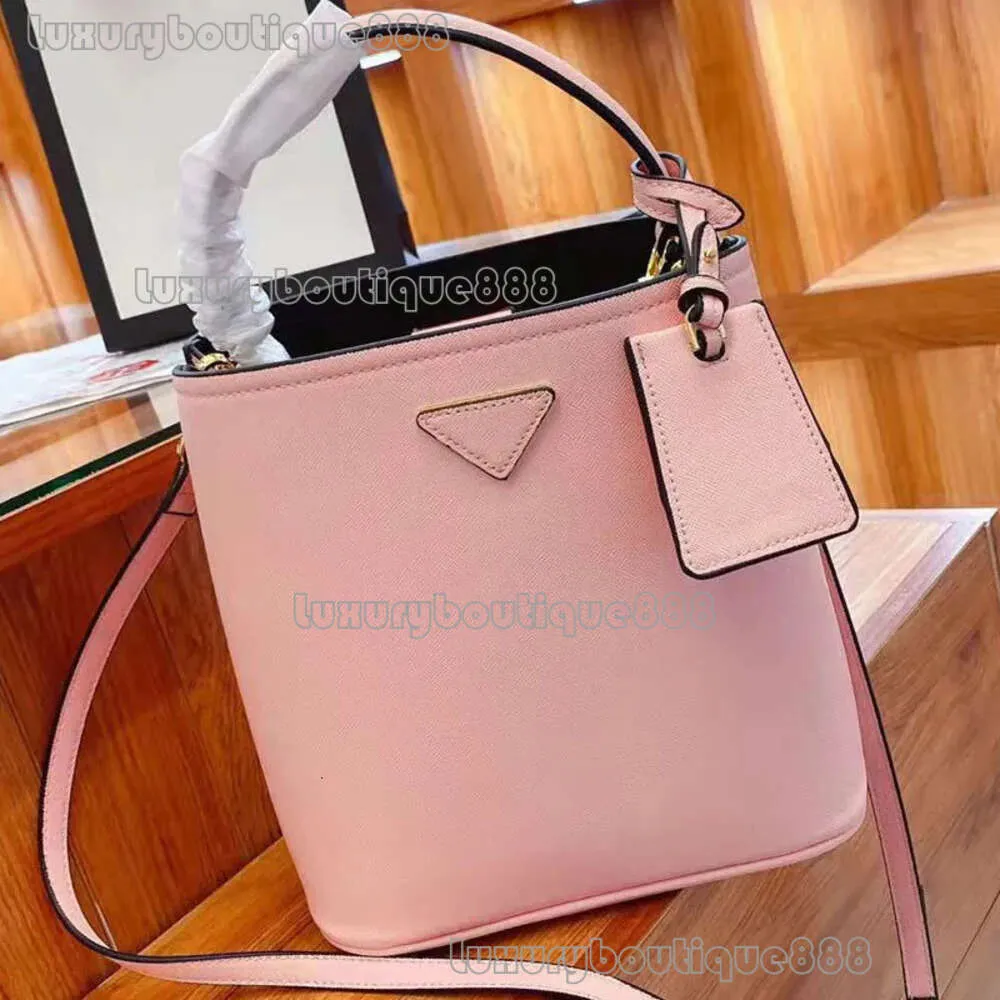 Bucket Lady Designer Bag Classic Crossbody Leather Handbag Womens Composite Tote Ladies Shoulder Bags Plain Hard Nylon Single Casual Interior Pink