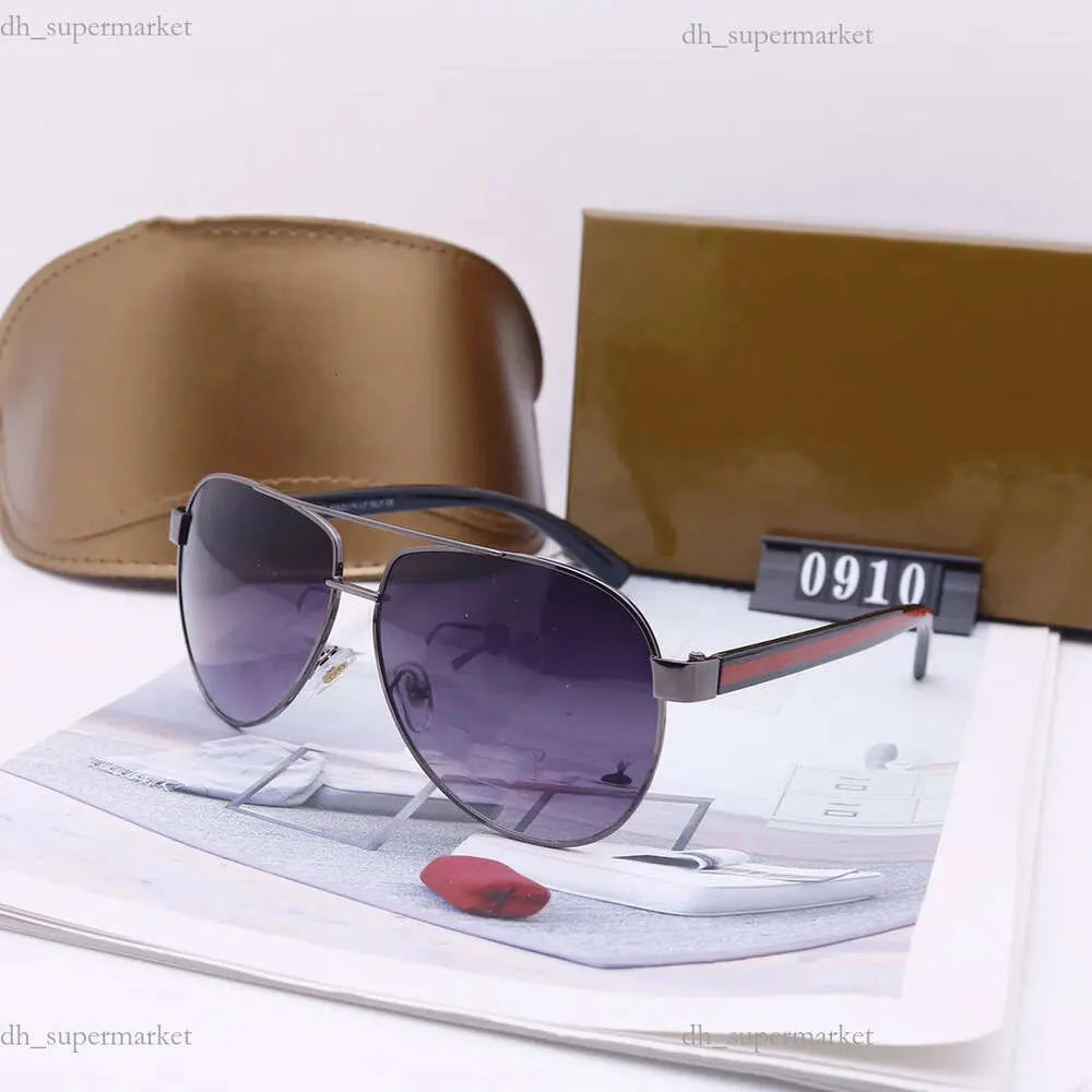 Modne okulary przeciwsłoneczne luksusowe okulary pranda designerskie mężczyźni kobiety brązowa skorupa czarna metalowa rama ciemna jazda