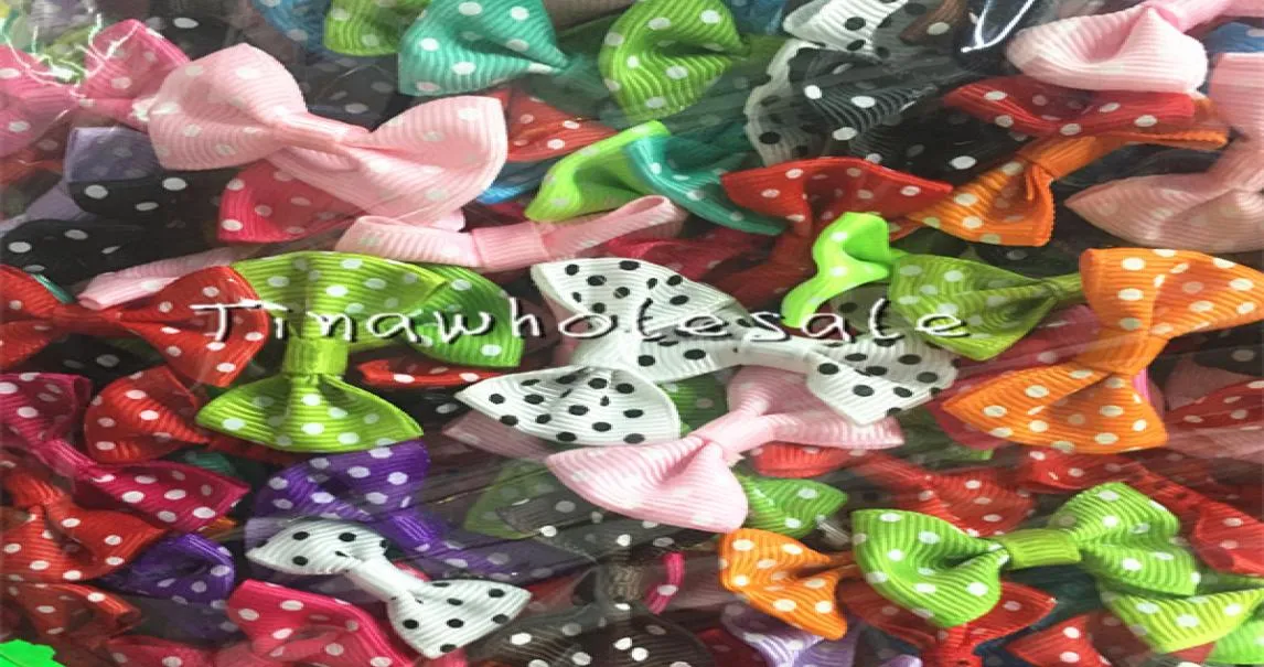 3525cm Dots Mini Fashion Boutique Ribbon Bow For Hair Hairpin headband accessories special offer can039t choose color 500pc5823086