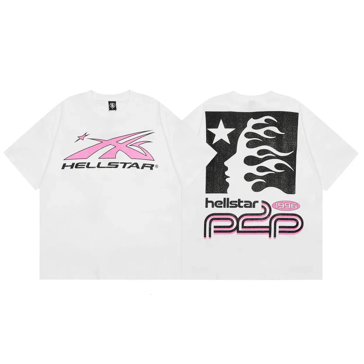 T-shirt casual Hellstar alla moda nuova maglietta classica in cotone stampato bianco lavato a maniche corte 240112