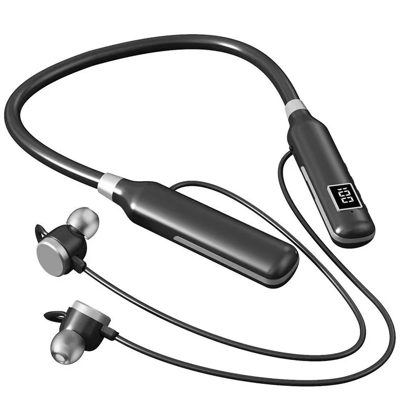 ヘッドフォン2023 BT7ワイヤレスヘッドフォンBluetooth 5.3ネックバンドイヤホン磁気スポーツ防水イヤホンヘッドセットマイクSDカードモード