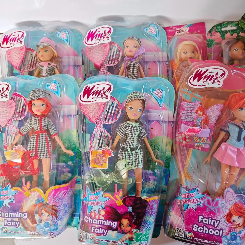 Winx Club Dolls Original Enchantix Princess Doll fairy Rainbowカラフルな女の子のアクションフィギュア妖精ブルーム人形240111