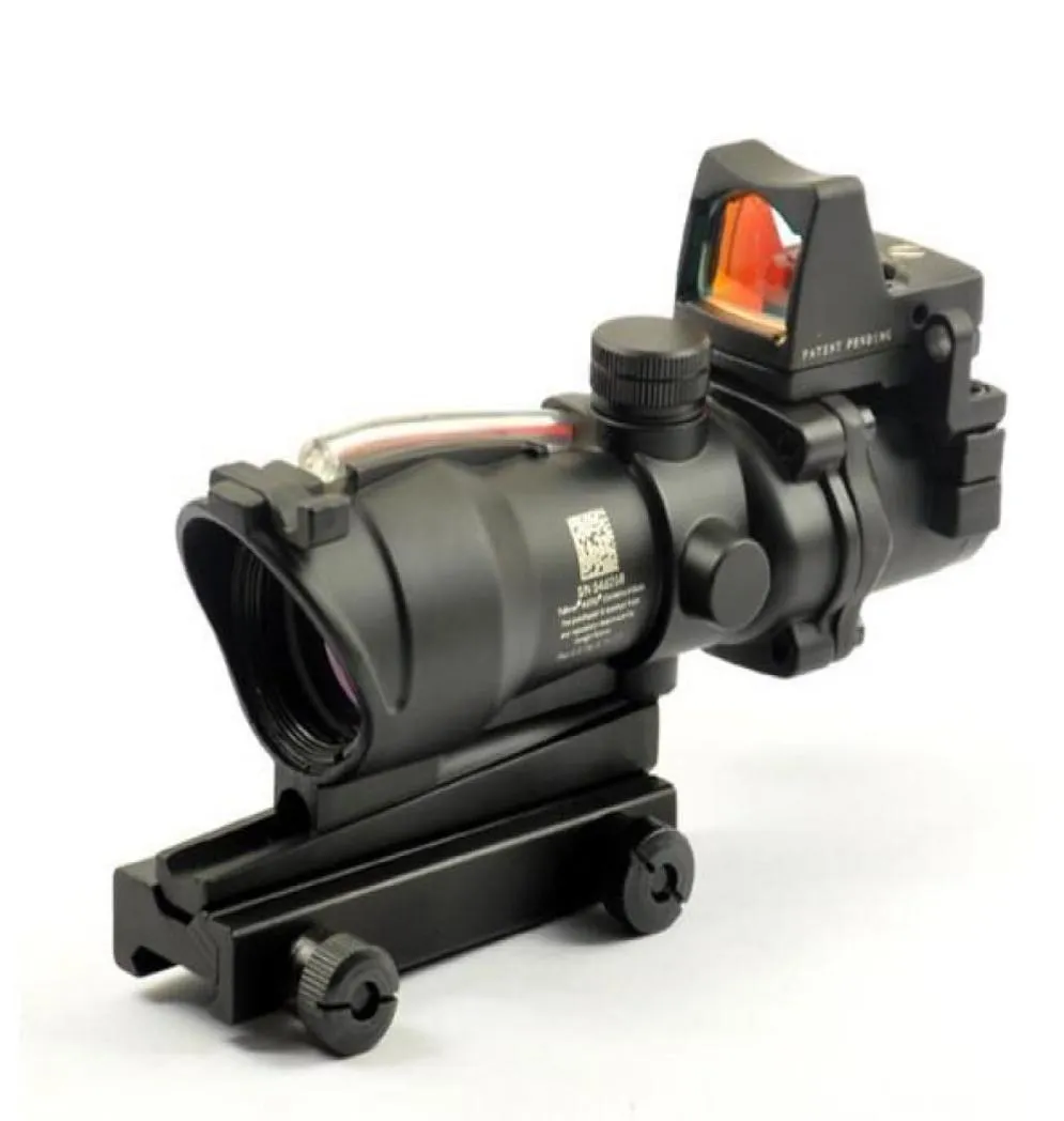 Trijicon TA31 ACOGスタイル4x32リアルファイバーソースレッド照明スコープw RMRマイクロレッドドット9698385