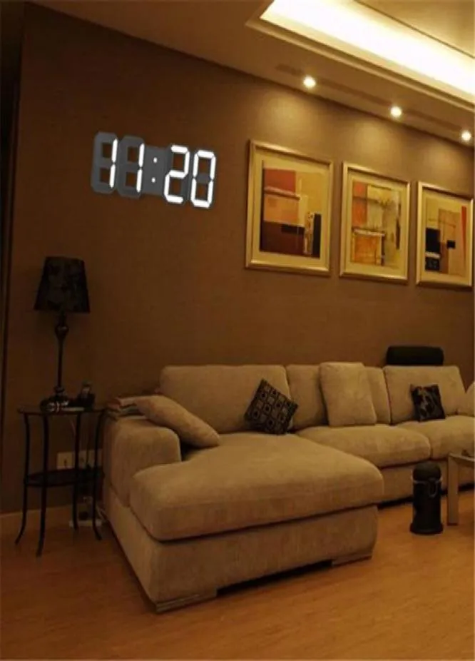 LED Digital Wall Clock 3D تاريخ كبير الوقت Celsius Nightlight عرض سطح المكتب الساعات المنبه من غرفة المعيشة D30 2103095198057