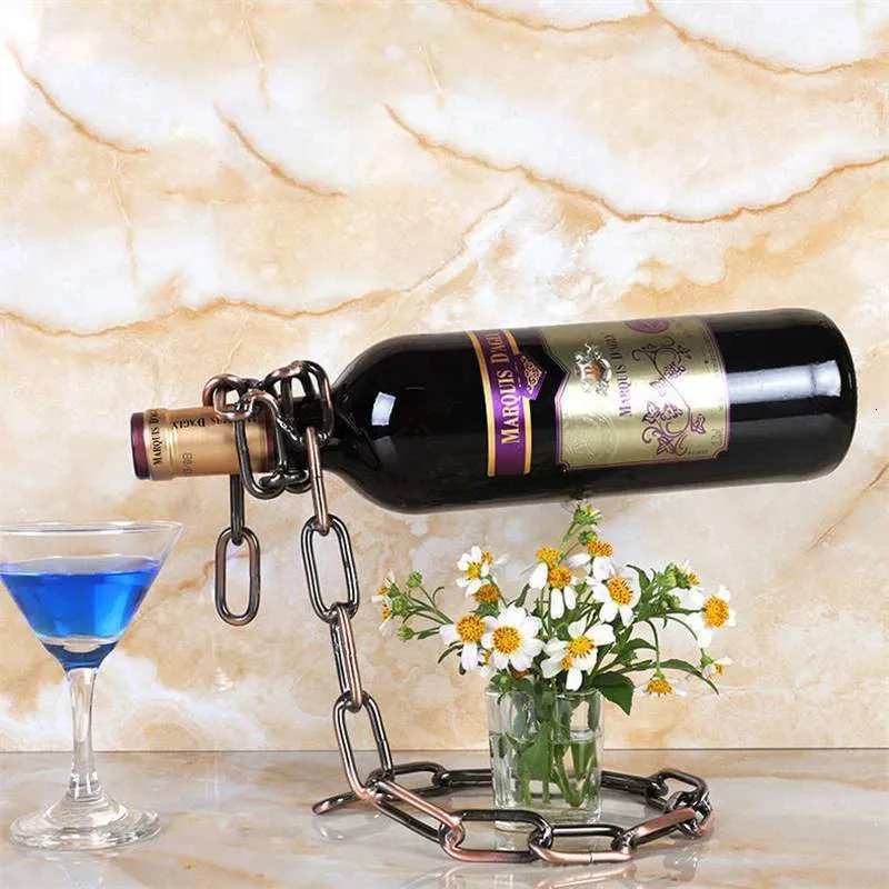 Iron Chain Wine Rack Holder, Single Bottle Display Stand For Kitchen Dining  Room Decor From Bong09, $9.15 | DHgate.Com