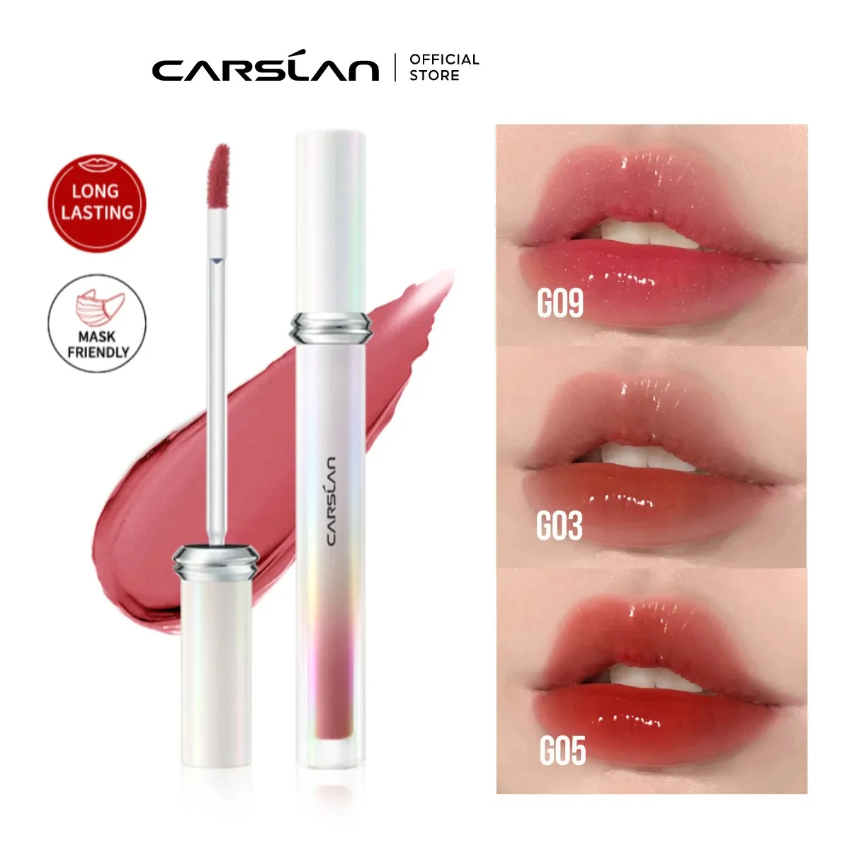 Carslan Mirror Water Lip Gloss Plumper Essence Tint Sweet Kiss Hatrating Longlasting Nonglicy Glow Lipstick Cosmetics 240111