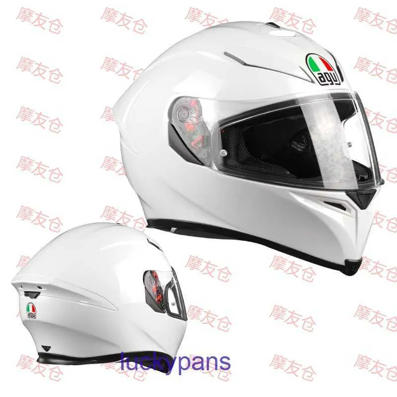 Casque en fibre de carbone k5s pour hommes et femmes AGV, course de moto OMRM