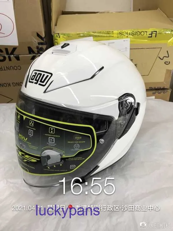 Capacete de motocicleta masculino Itália e lente dupla AGV feminina meia K5 JET verão fresco respirável VIM3