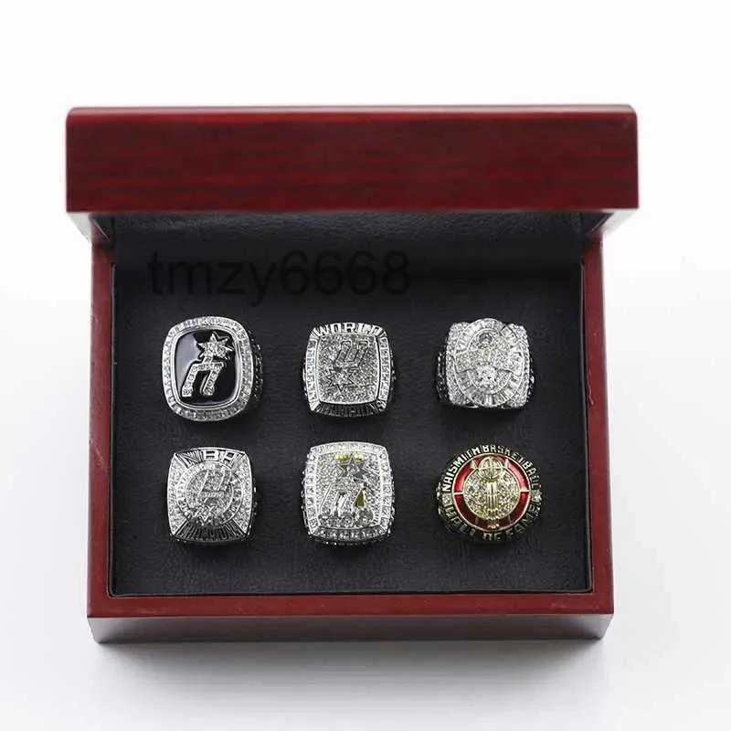 Pierścienie Tim Duncan Mistrzostwa Ring 6 Spurs Basketball Set Qzxj