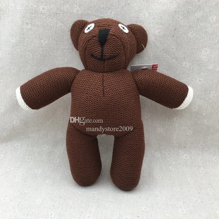 9 inch Mr Bean Crochet Teddy Bear Animal Stuffed Plush Toy Brown Figure Doll Cute Small Teddy Bear Soft Girls Toy Kids Gift