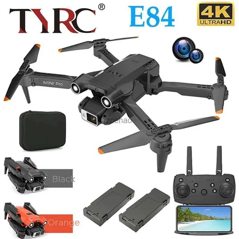 Drones Tyec XK E84 Drone double caméra Mode de maintien élevé pliable Mini télécommande réseau sans fil photographie aérienne Quadcopter Toy2023