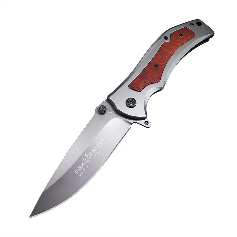 FA26 FOX Camping Folding Knife Stainless Steel Hunting Knifes Survival Pocket Knives Multi function Outdoor Cutlery Blades Sharpen Cutter