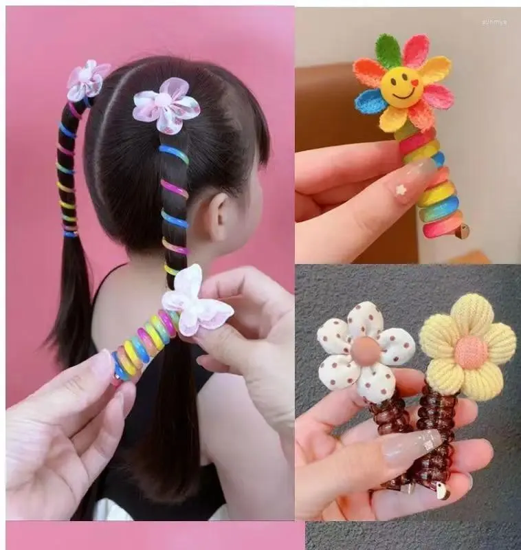 Hair Accessories French Braid Telephone Wires Hairloops Children High Horsetail Elastic Headbands Simple Ties For Girls Baby