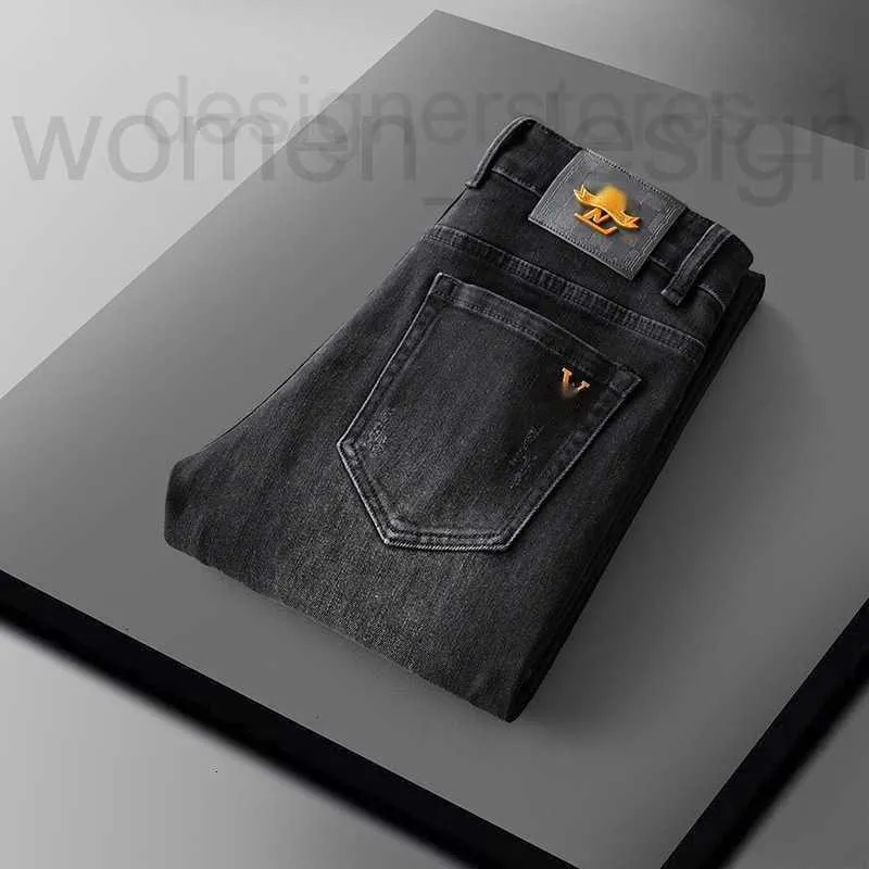 Jeans da uomo Designer Trendy marca denim casual micro elastico gioventù cotone grigio vita media pantaloni lunghi jeans firmati profondi per uomo ZJYN 6CEI