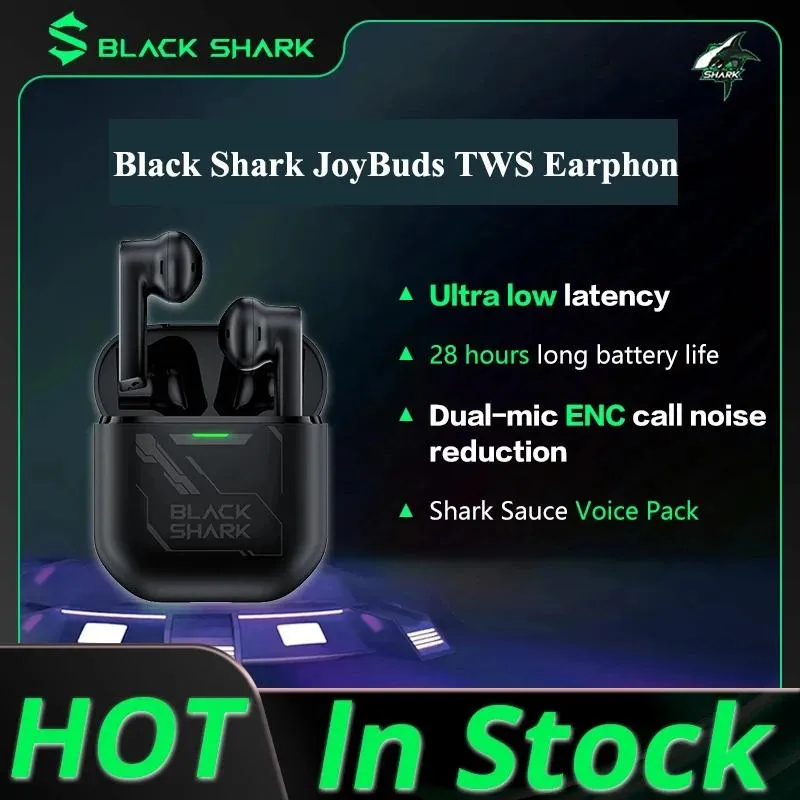Наушники Глобальная версия Наушники Black Shark JoyBuds TWS Наушники со сверхнизкой задержкой 14,2 мм Драйвер Dualmics Беспроводные игровые наушники 5.2