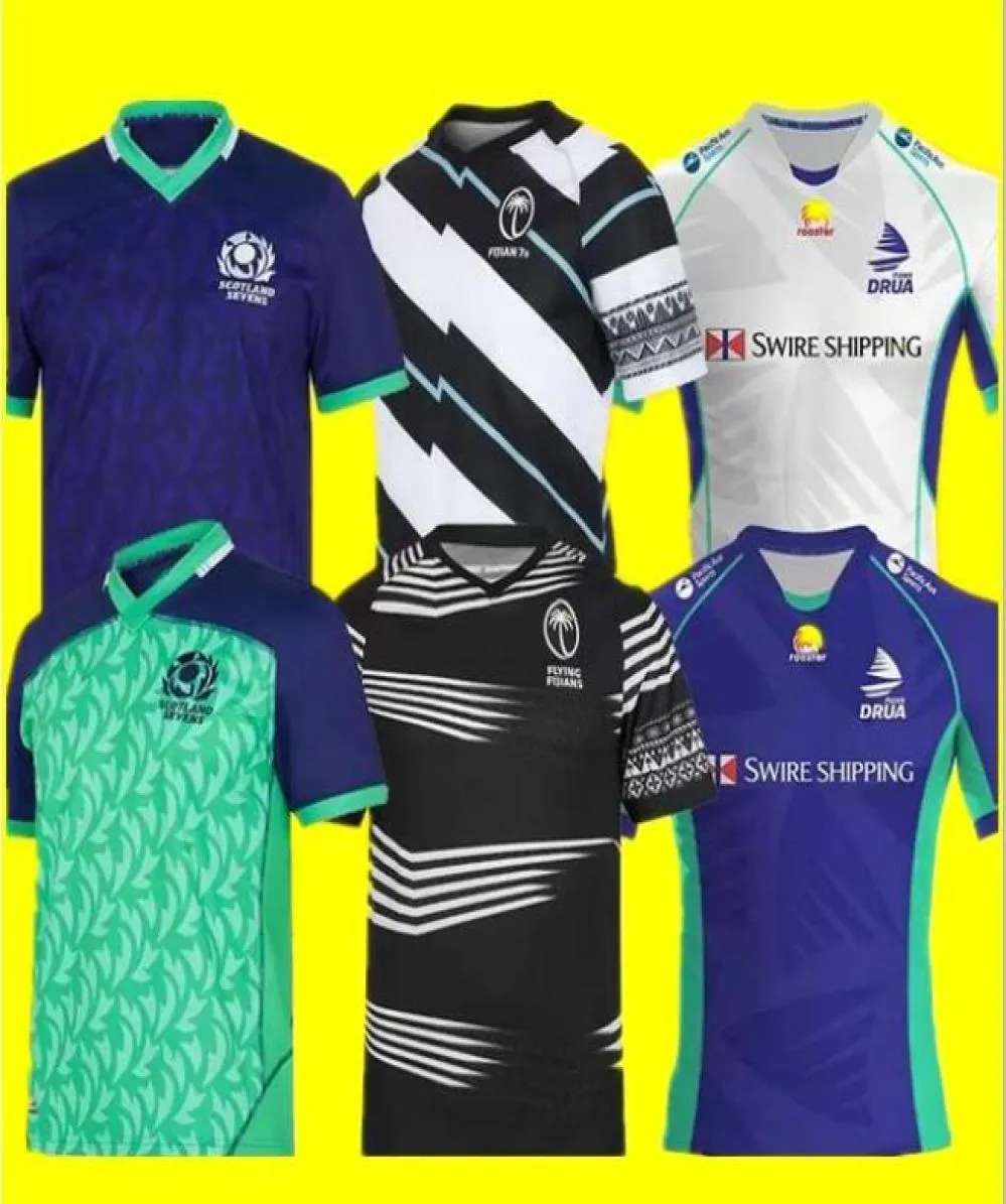 2022 Fiji DRUA Rugby Jersey Heren Tops Fiji Schotland Sevens Nationaal Team Thuis Uit Shirt Maat S5XL6169150