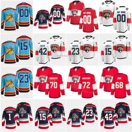 Hot Florida Hockey Panthers 72 Sergei Bobrovsky Jersey 9 Sam Bennett 70 Patric Hornqvist 68 Jaromir Jagr 15 Anton Lundell 23 Carter Verhaeghe''''Shirt hot