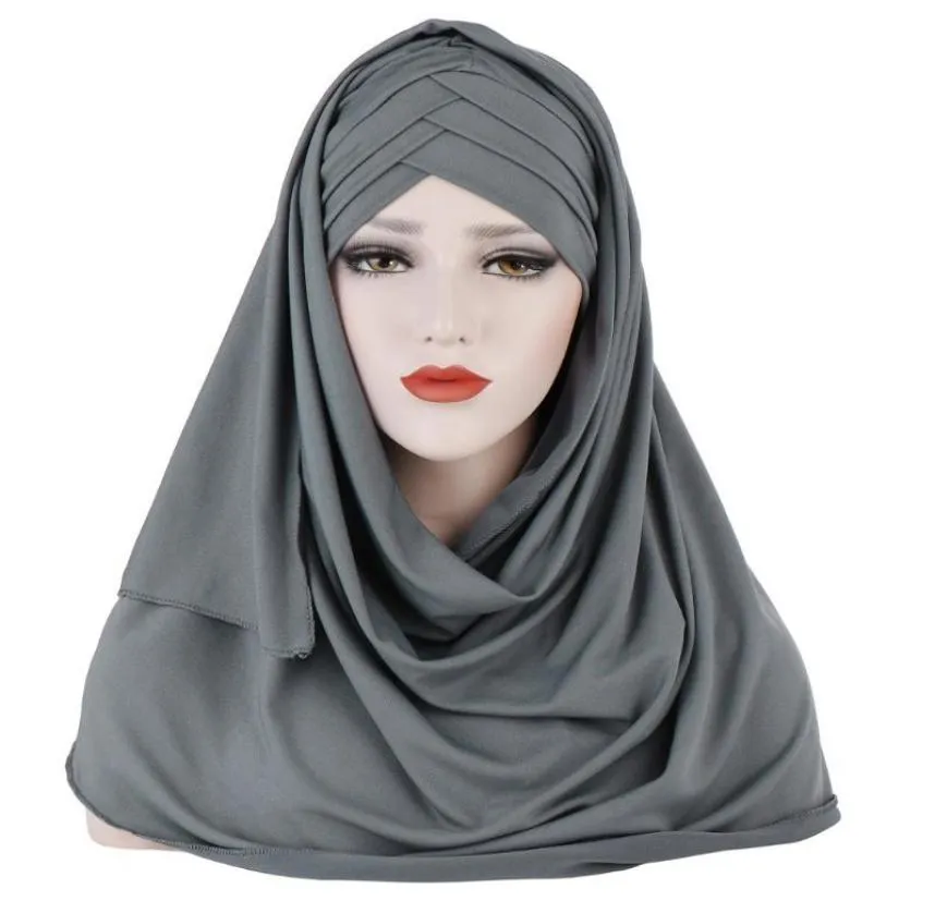 Foulards Femmes Inde Chapeau Musulman À Volants Cancer Chemo Beanie Turban Wrap Cap Écharpe Châle Echarpe Voile Femme Musulman3756342